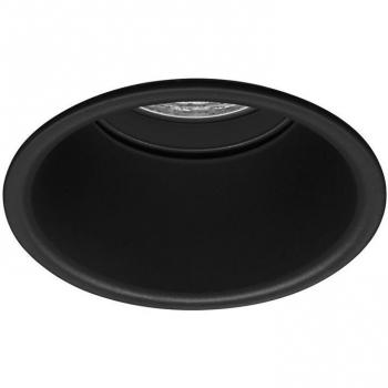 HUANGJISOO Foco Empotrable Fijo 438 Redondo Ambiente Negro JISO 438D-01