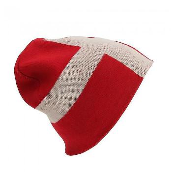 Gorro de invierno unisex diseño bandera de Dinamarca color rojo talla única