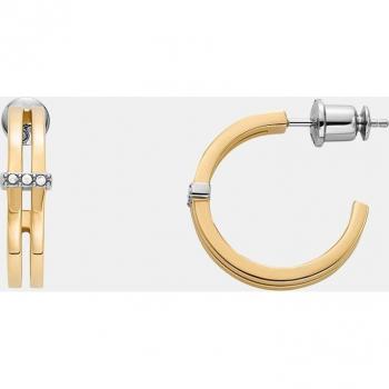 Pendientes de aro Skagen SKJ1671998 en acero bicolor con diseño elegante
