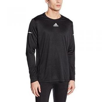 adidas RUN LS TEE M - Camiseta para hombre, color gris / negro / blanco, talla XL