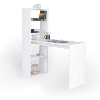 Mesa De Estudio-estantería Qanik Blanco