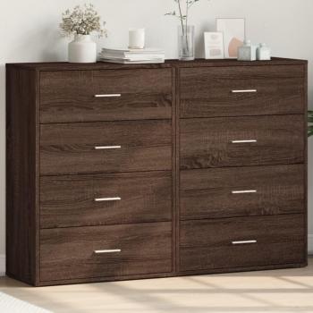 Armario 2 piezas Roble Marrón 60x31x84 cm madera multicapa