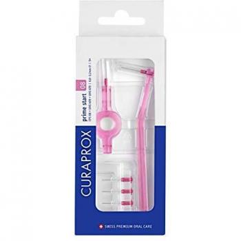 Curaprox CPS Prime 08 Interdental Brushes Pink 5-Pack with Handle