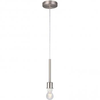 Plafón Baymont Niquel satinado 1 bombilla 28cm, colgante de techo universal E27, 1 luz, longitud del cable de 3 m