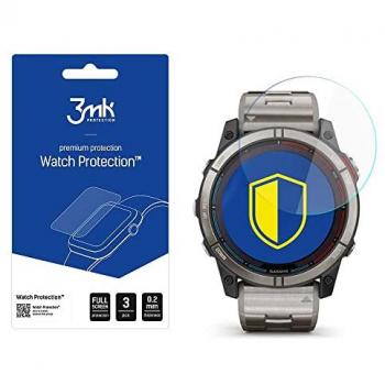 Protector de Pantalla FlexibleGlass Lite para Reloj Garmin Quatix 7X - Juego de 3 Unidades, Transparente