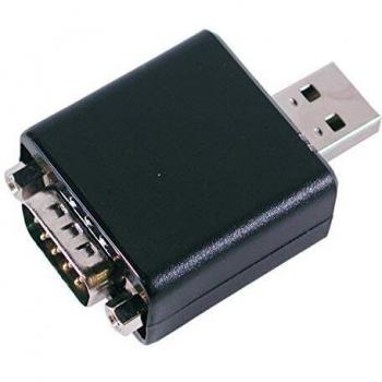 Convertidor USB 2.0 a RS-232 EXSYS, Negro y Plata, Conexión Macho/Macho