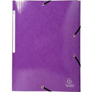 Iderama – Carpeta de 3 solapas con cierre elástico, color morado