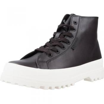 Botines Mujer Superga S41188W 2341 AHJBLACK, color negro y blanco, talla 38