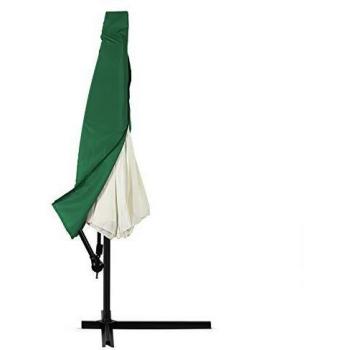 Funda Parasol Verde 3m con Cierre, Impermeable y Transpirable 160 g/m² de Poliéster