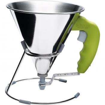 De Buyer Kwik - Embudo con pistón, color verde