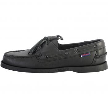 Náuticos Sebago Docksides de Cuero Negro Talla 44.5