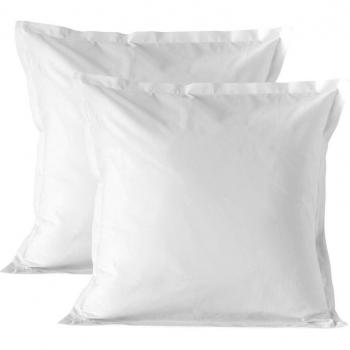 Funda de almohada HappyFriday BASIC Blanca 60 x 60 cm (Pack de 2 Unidades)