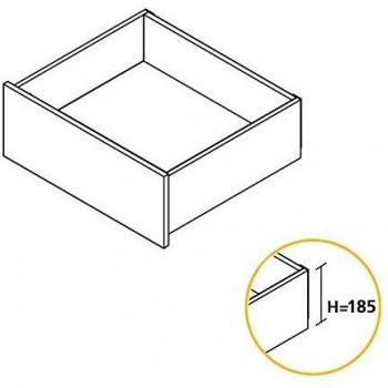 EMUCA - Kit de cajón para Cocina o baño con guias de extracción Total y Cierre Suave, Altura 185mm y Profundidad 500mm, Blanco