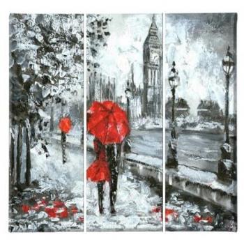 Impresión sobre Lienzo Londres Multicolor 69x3x50 cm - Poliéster y Madera EPIKASA