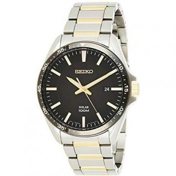 Seiko Reloj Analógico para Hombre de Cuarzo con Correa en Acero Inoxidable SNE485P1