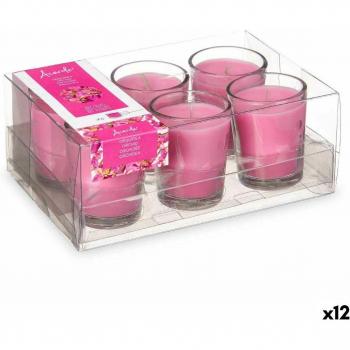 Set de Velas Aromáticas Perfumadas en Vaso de Orquídea (12 Unidades) - Dimensiones: 16 x 6,5 x 11 cm