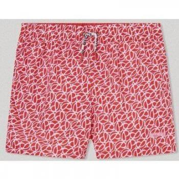 Pepe Jeans Boys' All-Over Logo Red Swim Shorts - Size 10 Years, High Quality Beachwear
