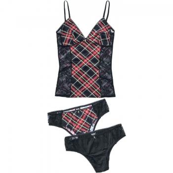 Rock Rebel by EMP Unholy Confessions Ropa Interior Mujer Negro/Rojo XL