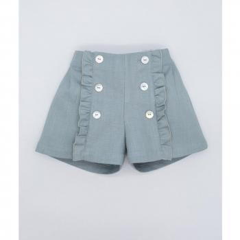 Short de niña en color verde con volantes
