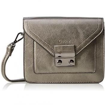 Gabor 7527 15 - bolsa de medio lado de Material Sintético Mujer, color Plateado, talla 18x15x6 cm
