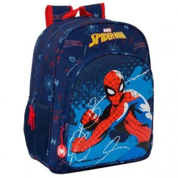 Mochila Junior Adaptable con Carro Spider-Man Neon 32x38x12cm
