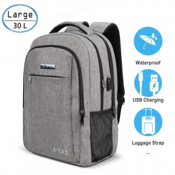 How.R.U - Mochila Juveniles Viaje, Mochila Negocios Estance Hombre/Mujer, Mochila Universidad Casual, Mochila Adulto Nylon Waterproof, Estancas Bolsa Mochila Mujer, Morral Unisex Trabajo/Viaje - Gris