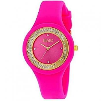 Reloj de mujer Liu Jo Dancing Sport TLJ1424 Fucsia de goma con cristales rotativos