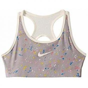 NIKE G NP Bra Classic Rev AOP Sujetador Deportivo, Niñas, Atmosphere Grey/Sail/Sail, L
