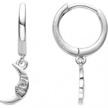 Pendientes Luxenter Africa Basic de metal bañado en rodio