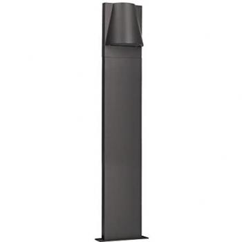 Bolardo de jardín Forlight Kala, baliza exterior de 80 cm, aluminio semitransparente, gris urbano, IP44 para exteriores