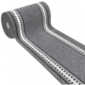 Alfombra de cocina antideslizante 57x180 cm gris, 100% Made in Italy, lavable y con bordes