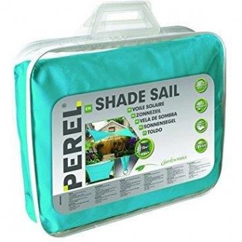 Toldo de vela cuadrado Perel GSS4360BL 3.6 x 3.6 m color azul celeste