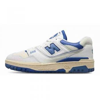 New Balance 550 Lowtop Sneakers - White/Blue - Men's Size 9.0