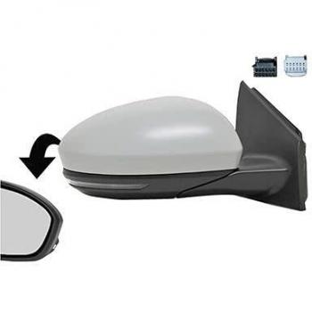 rear view mirror electrically operated heated, with indicator lamp, aspherical, el. foldable, primerized 11pin L