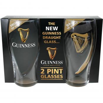 Guinness – Juego de 2 vasos con diseño de arpa