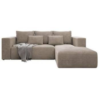 Sofá rinconero Arvada 116 con función de descanso y caja de ropa de cama, dimensiones 255x161x91cm