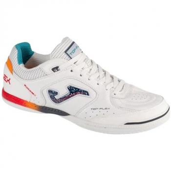 Zapatillas de fútbol sala Joma Top Flex 2402 Blanco, comodidad y agarre para la cancha indoor, color: blanco, talla: 41