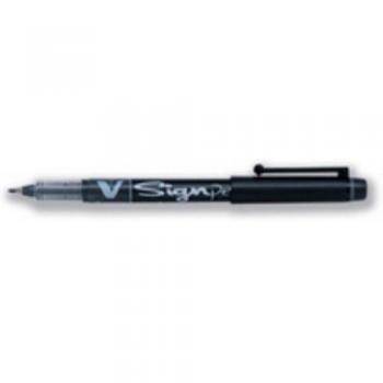 Rotulador Pilot V-Signpen Azul con Punta de Fibra y Tinta Líquida, Paquete de 12