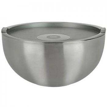 Ensaladera Isotérmica GSW - 30 cm - Acero Inoxidable - 5,50 L - Tapa Hermética - Doble Pared