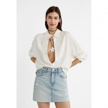Stradivarius Short Denim Skirt Blue Denim 10/6