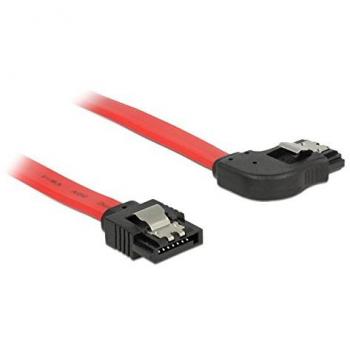 Cable SATA 6 Gb/s recto a ángulo derecho 70 cm rojo Delock