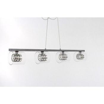Lámpara colgante Sonja Chrome de 4 bombillas, diámetro de 16cm, diseño moderno con acabado cromado