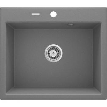 Deante ANDANTE ZQN_S103 Fregadero de Cocina de Granito, Gris Metalizado