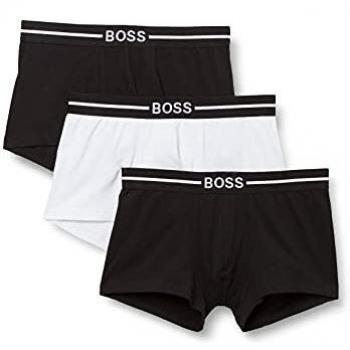 Hugo Boss Men's 3 Pack Organic Cotton Boxer Trunks - Black and Multicolour - Size: Extra Large