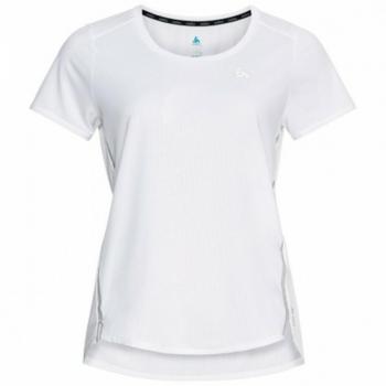 Camiseta de Running Odlo Zeroweight Chill-Tec para Mujeres - Blanco