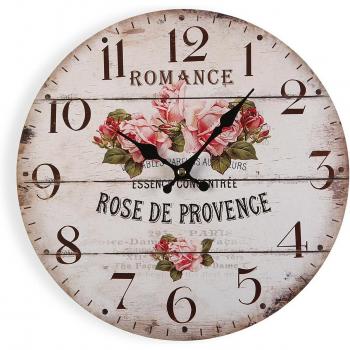 Reloj de Pared Decorativo Versa Sheffield, Multicolor, Medidas 30 x 4.3 x 30 cm, Funciona con 1 pila 1.5 V AA (no incluida), Ideal para Salón o Cocina
