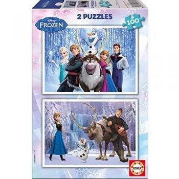 Educa - Frozen Disney Puzzles Infantiles, 2x100 Piezas, Multicolor