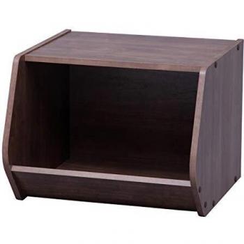Marca Amazon - Movian Nicho de almacenamiento abierto en madera - Caja de almacenamiento modular de madera apilable STB-400 - Roble marrón, 40 x 38,8 x 30,5 cm de ancho