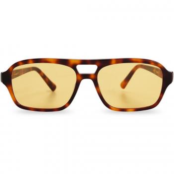 Messy Weekend BURT Tortoiseshell Yellow Men's Sunglasses 56mm