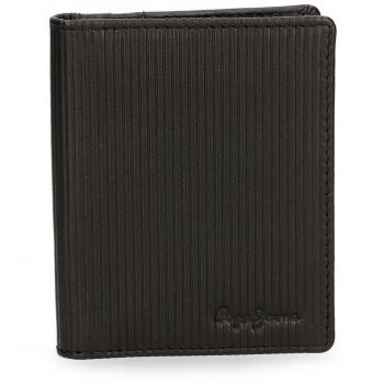 Pepe Jeans Stripe Colors Tarjetero, 10 cm, 0.04 Litros, Negro